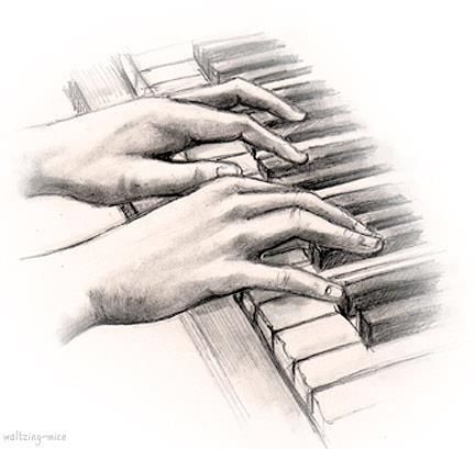 Playing Piano Drawing at PaintingValley.com | Explore collection of ...