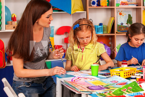 500x334 kids playroom organization of children painting and drawing - Playroom Drawing