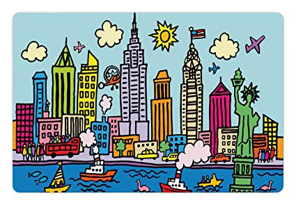 425x295 lunarable playroom pet mat for food and water, new - Playroom Drawing