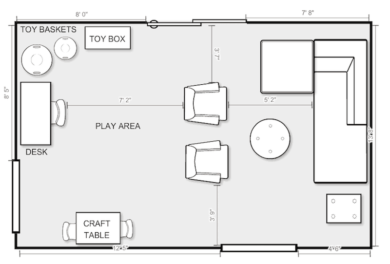 800x542 multifunctional modern glam den, office, and playroom caroline - Playroom Drawing