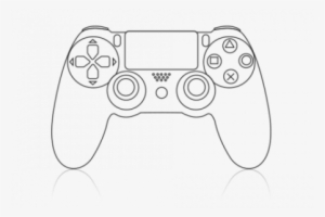 300x200 Controller Png Images Png Cliparts Free Download On Seekpng - Playstation Controller Drawing