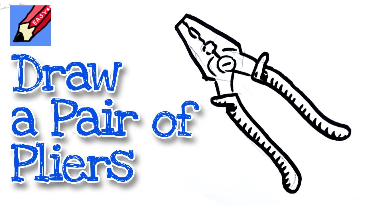 1280x720 how to draw a pair of pliers real easy - Pliers Drawing