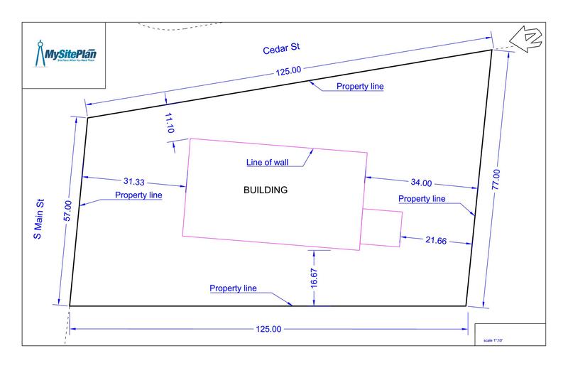 800x518 Simple Plot Plan Drawn - Plot Drawing