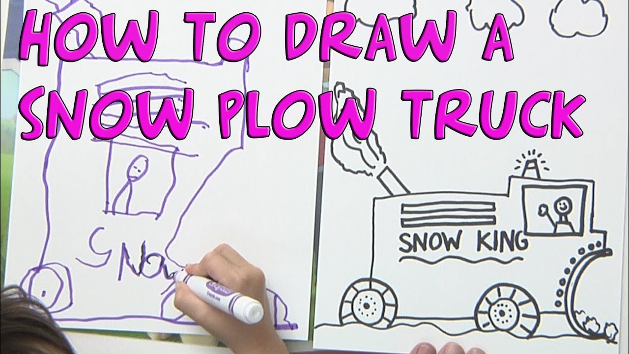 1280x720 how to draw a snow plow truck - Plough Drawing