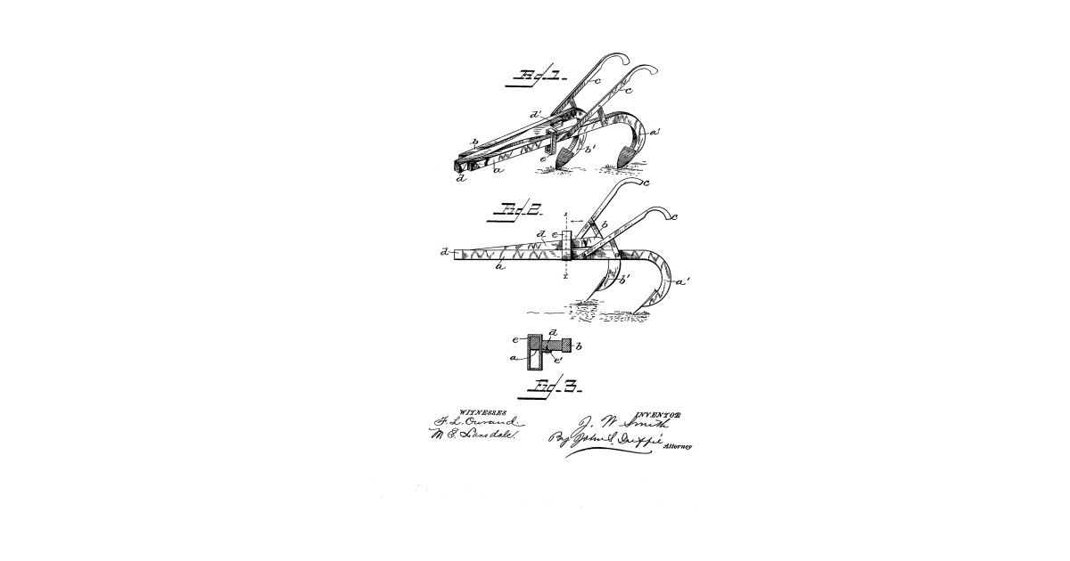 1200x630 Plow Vintage Patent Hand Drawing - Plow Drawing