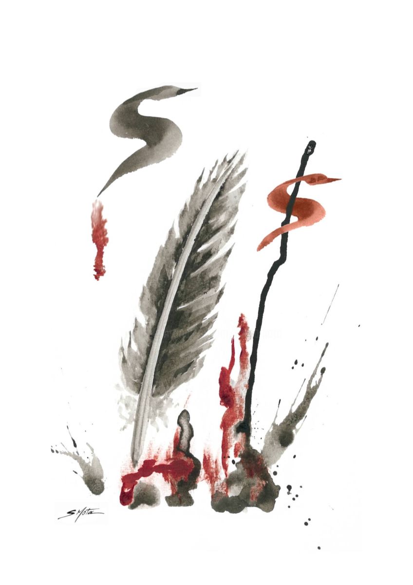 848x1200 plume de dinde - Plume Drawing