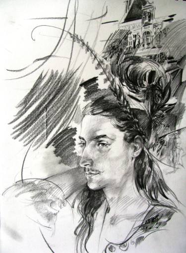 375x511 portrait d'un jeune homme la plume drawing - Plume Drawing