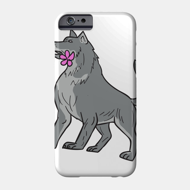 630x630 timber wolf holding plumeria flower drawing - Plumeria Flower Drawing
