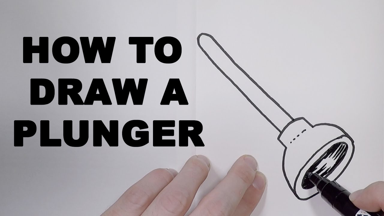 1280x720 How To Draw A Plunger - Plunger Drawing
