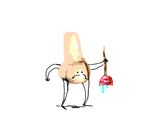 300x250 Sad Big Nose With A Plunger Drawing - Plunger Drawing