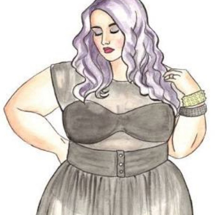 915x915 plus size and proud - Plus Size Drawing.