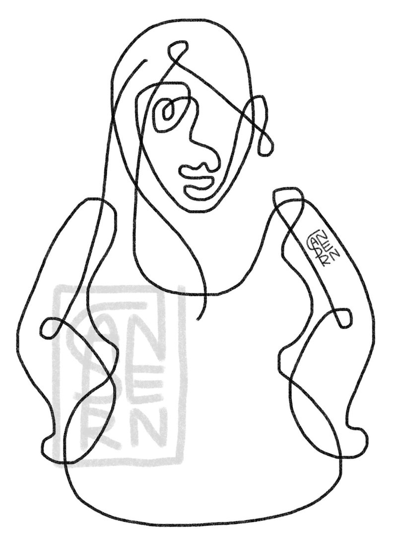 794x1123 beautiful woman art continuous line drawing one line etsy - Plus Size Drawing