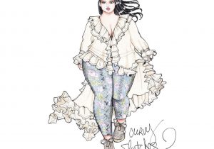 300x210 plus size sketches - Plus Size Figure Drawing