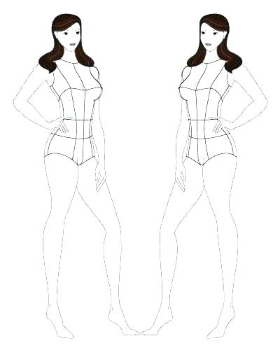 400x500 plus size fashion design template - Plus Size Figure Drawing