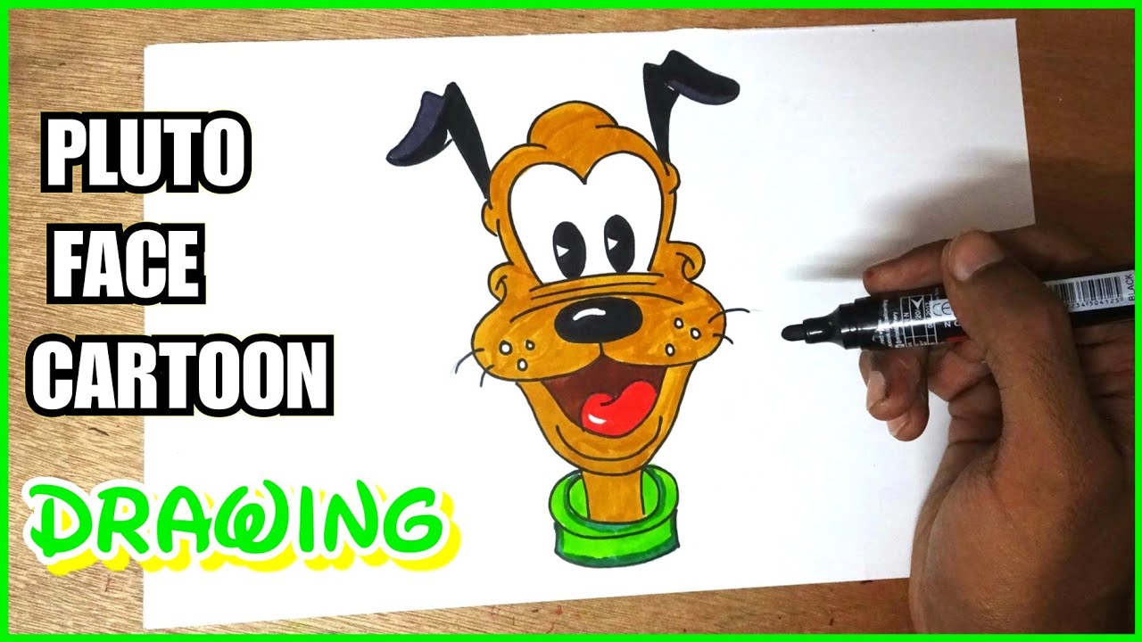 1280x720 how to draw pluto easy cartoon drawing step - Pluto Cartoon Drawing