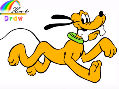 508x380 how to draw pluto from mickey mouse - Pluto Cartoon Drawing