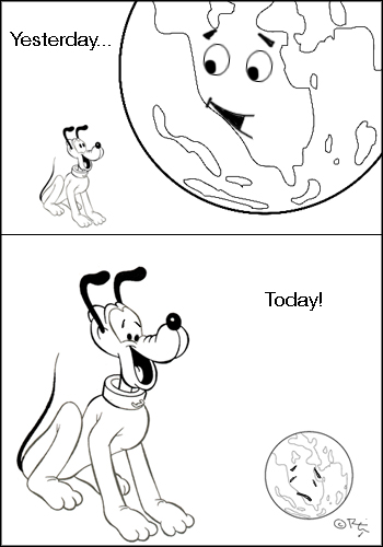 350x500 planet pluto gets a demotion rambling with bellur - Pluto Cartoon Drawing