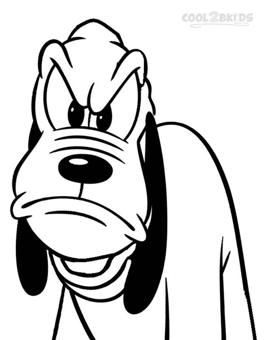 850x1096 printable pluto coloring pages for kids - Pluto Cartoon Drawing
