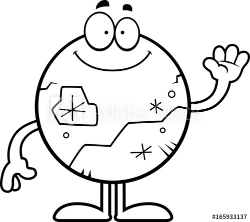 500x445 cartoon pluto waving - Pluto Cartoon Drawing