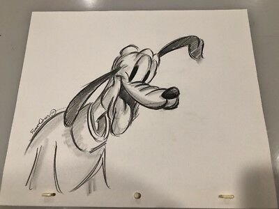 400x300 walt disney pluto original pencil sketch drawing animation - Pluto Disney Drawing