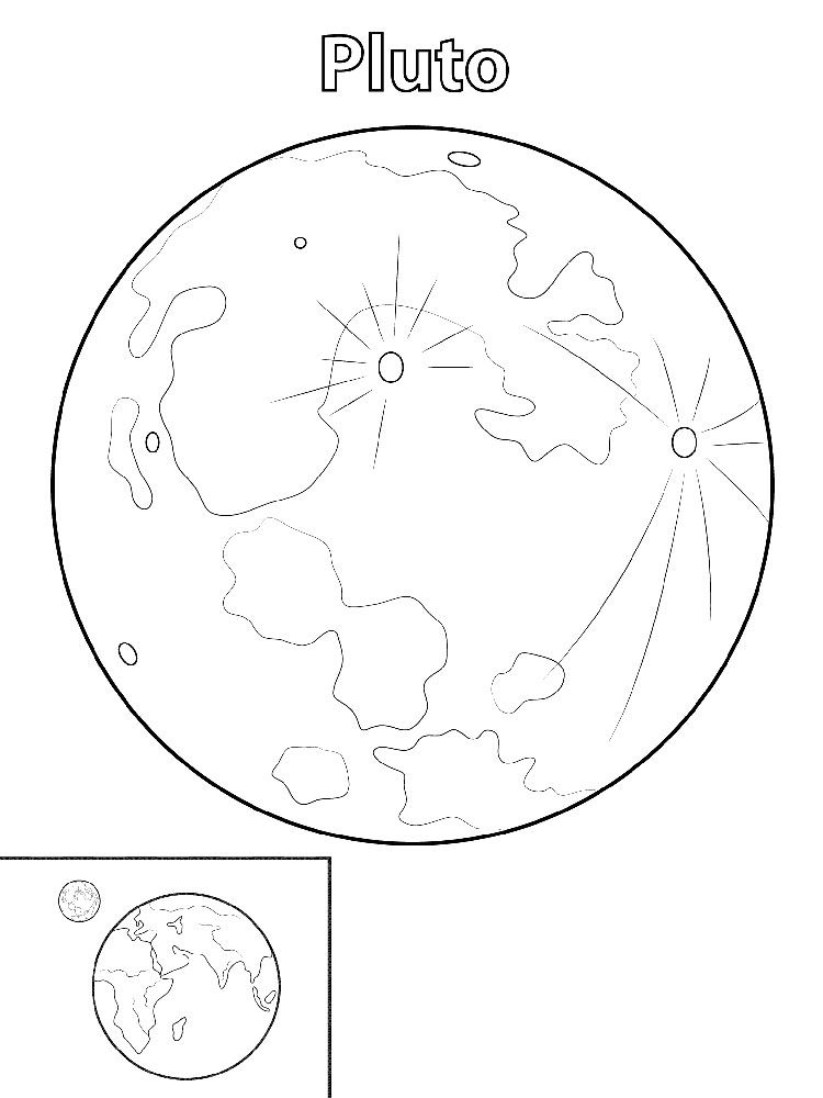 750x1000 planet coloring pages pluto solar system planet coloring pages - Pluto Planet Drawing