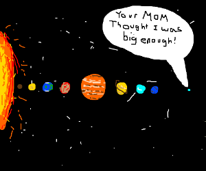 300x250 Sad Pluto Insults Planets Drawing - Pluto Planet Drawing