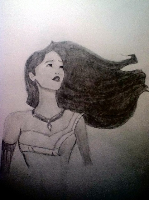 478x640 how to draw pocahontas - Pocahontas Drawing