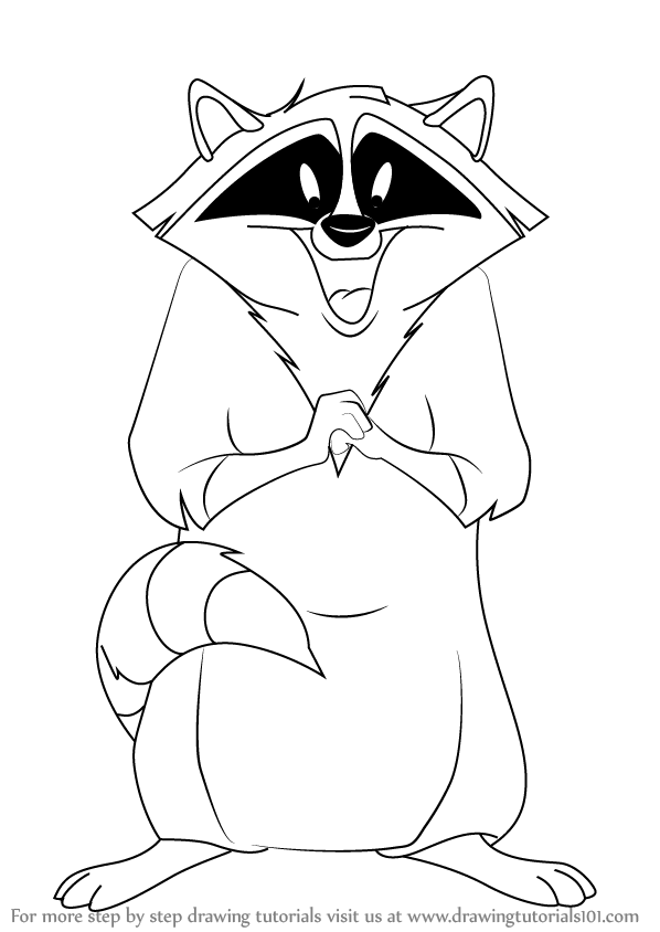 598x844 learn how to draw meeko from pocahontas - Pocahontas Drawing