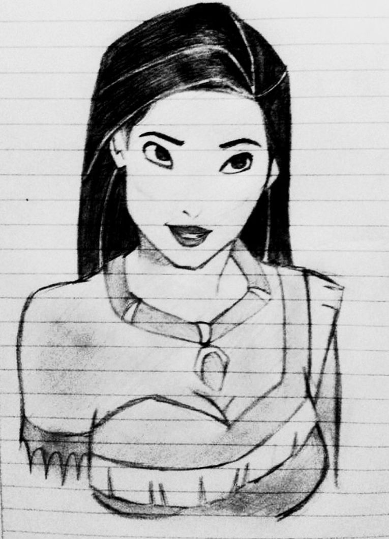 Disneyana Disney Drawings, Pocahontas Drawing - Pocahontas Drawing. 