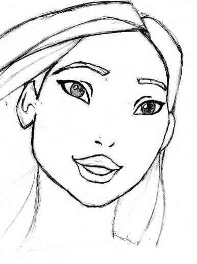386x518 pocahontas drawing!!!! sketches, drawings, disney characters - Pocahontas Drawing