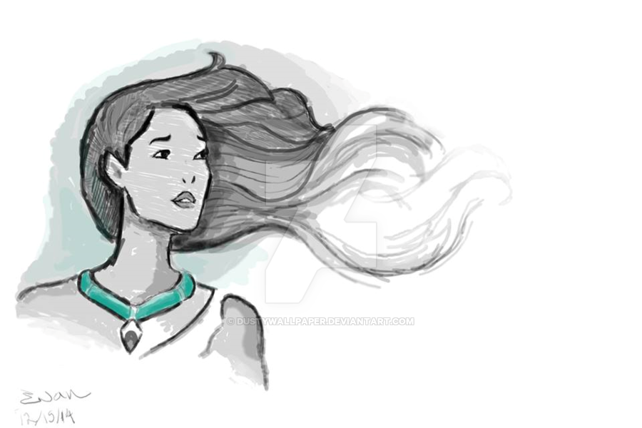 900x600 pocahontas digital drawing - Pocahontas Drawing