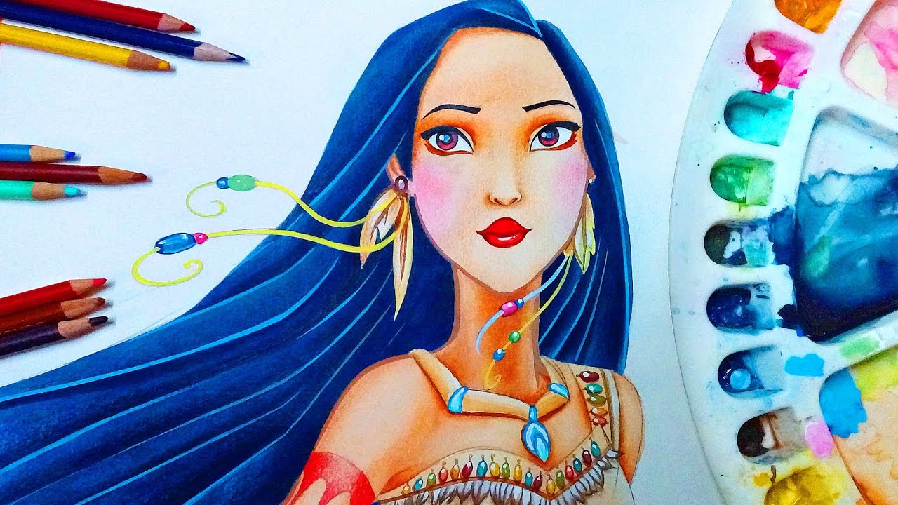 1280x720 disney princess pocahontas drawing tutorial - Pocahontas Drawing