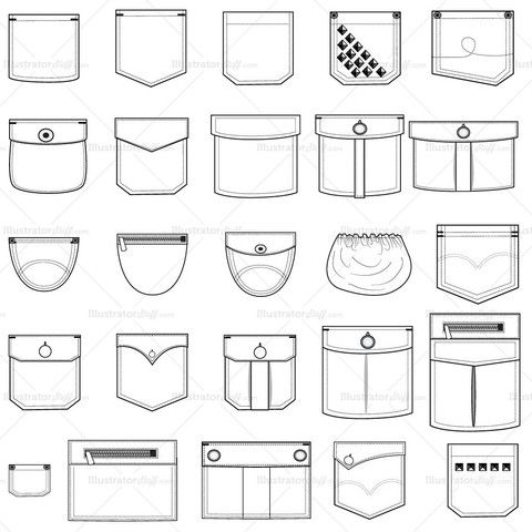 480x480 pocket fashion flat library pack flats drawing fashion flats - Pocket Drawing