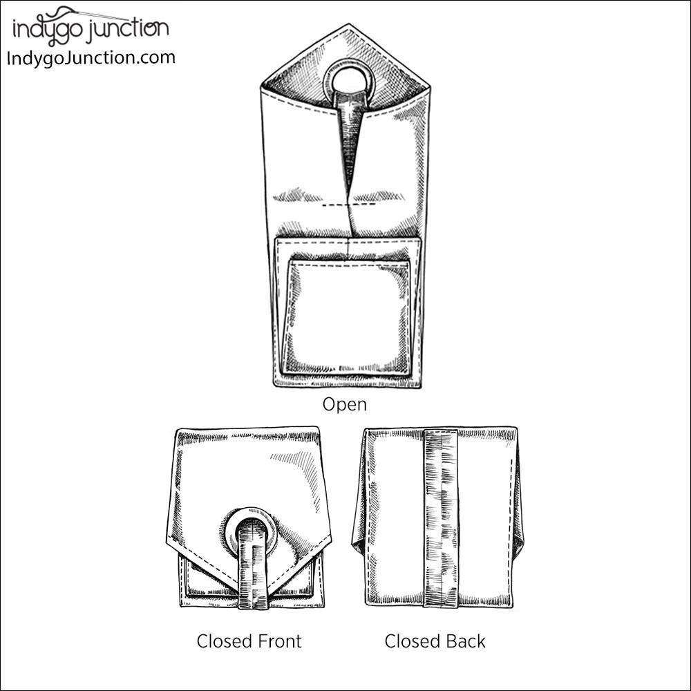1000x1000 tie pocket pouch sewing pattern from indygo junction indygojunction - Pocket Drawing