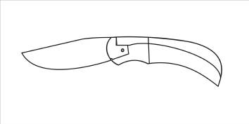 354x177 designing a slip back folding knife - Pocket Knife Drawing