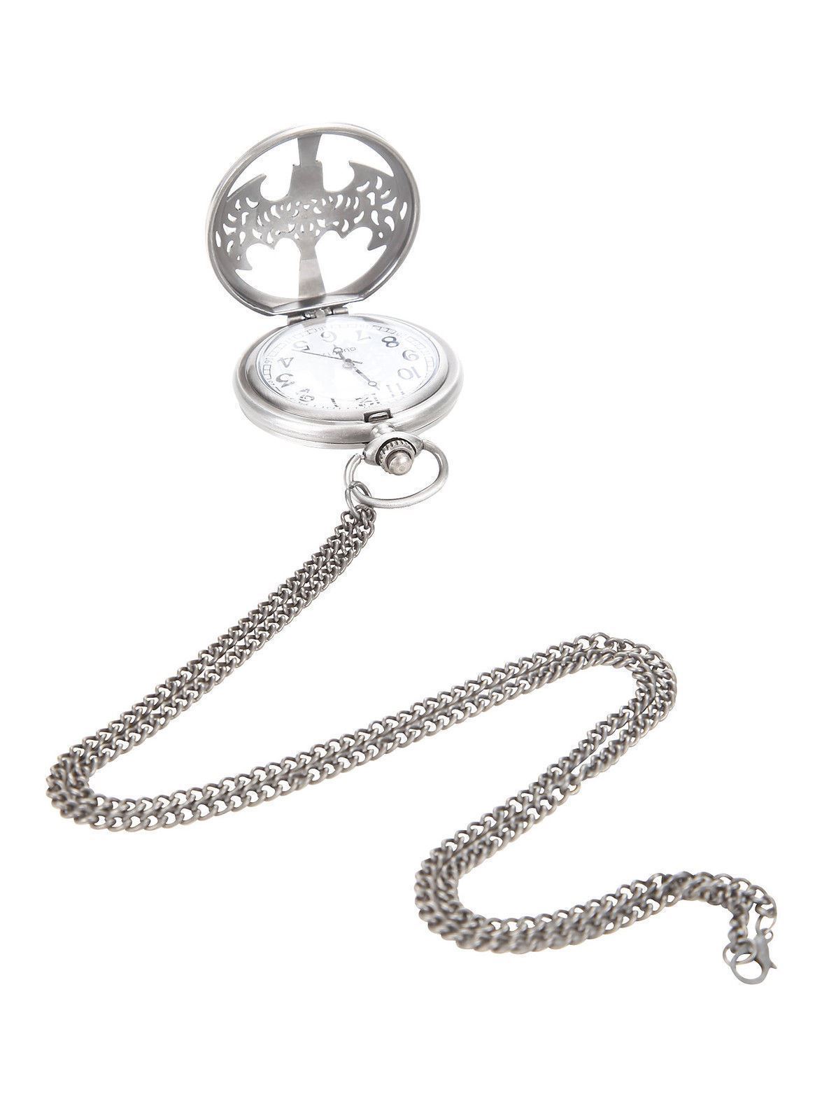 1185x1600 dc comics batman filigree pocket watch necklace ebay - Pocket Watch Chain Drawing