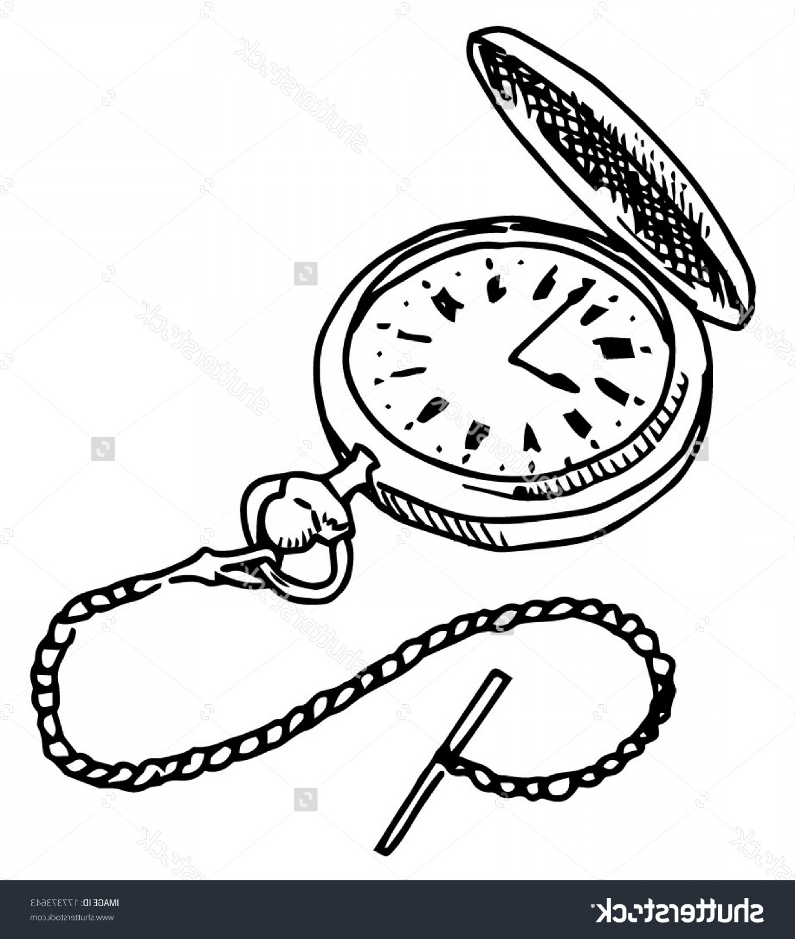 1626x1920 pocket watch line drawing pocket watch vector drawing on white - Pocket Watch Drawing