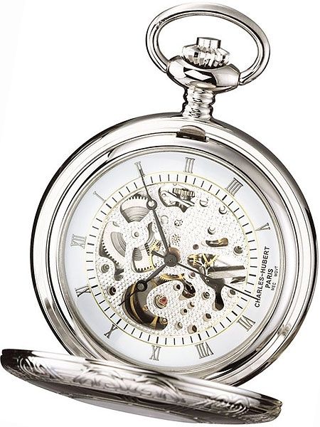 450x600 charles hubert mechanical silver tone pocket watch with engraved - Pocket Watch Drawing