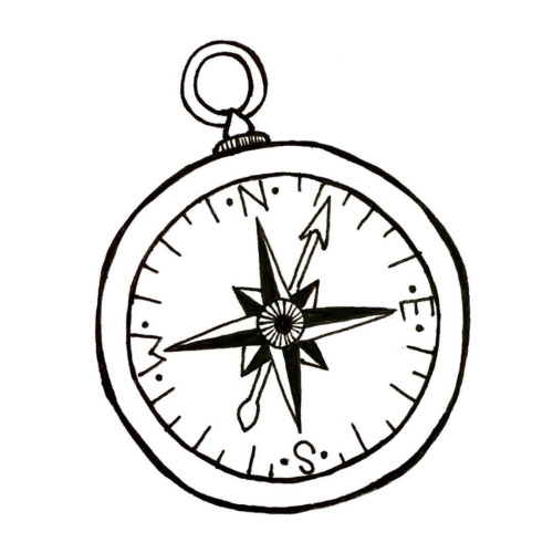 500x500 Pocket Watch Clipart Black And White - Pocket Watch Drawing Tumblr