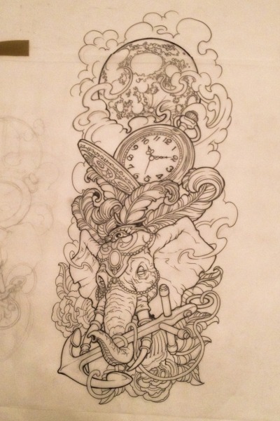 400x600 Pocket Watch Tattoo Tumblr - Pocket Watch Drawing Tumblr