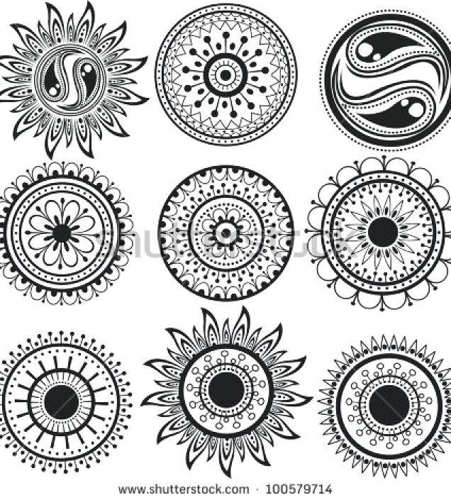 636x705 Drawn Pocket Watch Mandala - Pocket Watch Drawing Tumblr