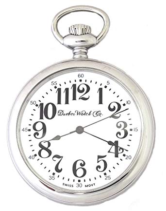 342x433 dueber pocket watch with polished chrome case, large - Pocket Watch Line Drawing