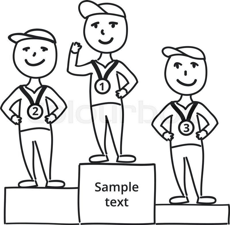 800x783 people on a podium first, second and stock vector colourbox - Podium Drawing