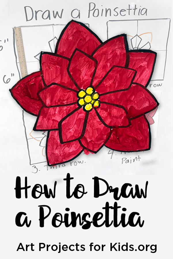 600x900 How To Draw A Poinsettia Art Projects For Kids - Poinsettia Flower Drawing