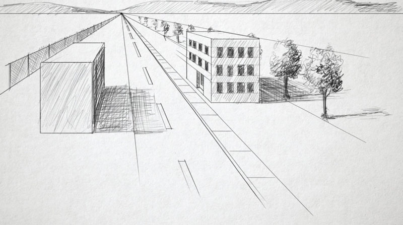 800x447 One Point Perspective - Point Drawing