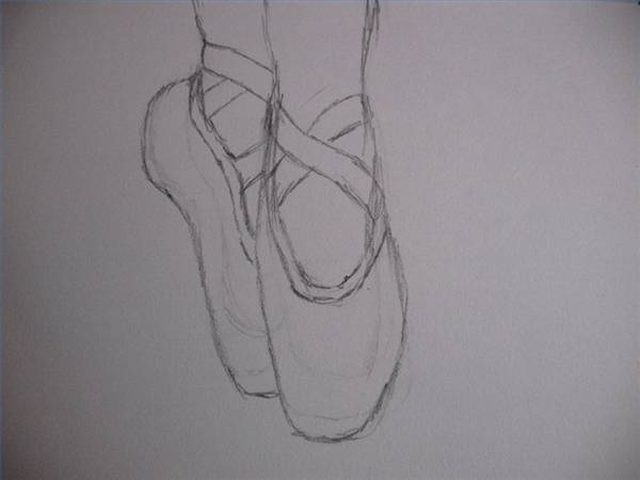 Pointe Shoes Drawing at PaintingValley.com | Explore collection of ...