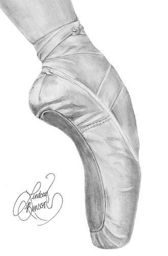 330x500 pointe shoe art, illustrations, sketches ballet drawings - Pointe Shoes Drawing