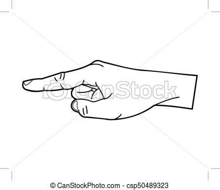 450x389 pointing hand - Pointing Finger Drawing