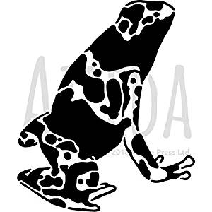 300x300 Azeeda 'poison Dart Frog' Wall Stencil Template - Poison Dart Frog Drawing