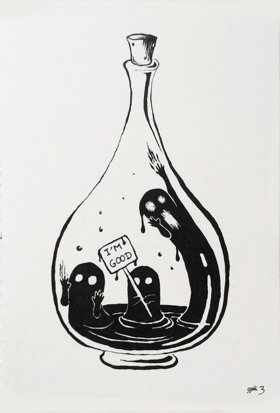 906x1336 inktober - Poison Drawing